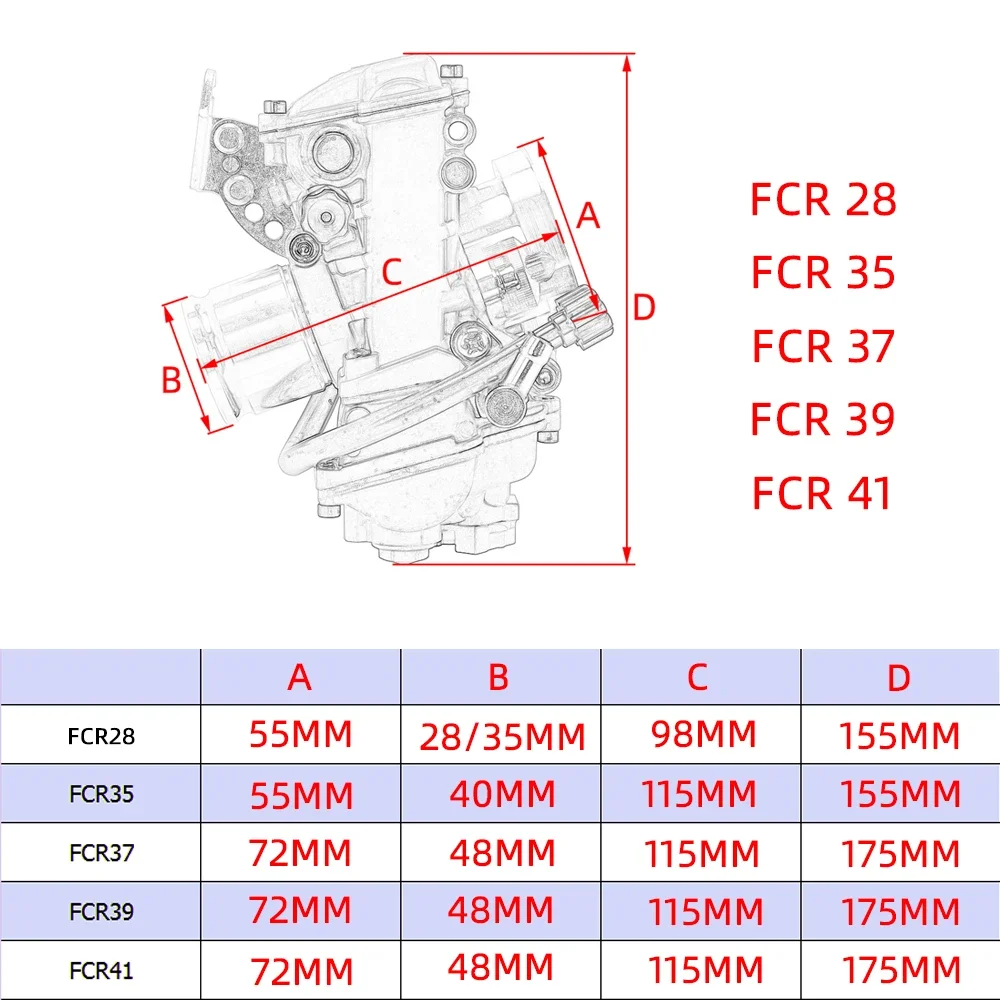 JFG 28mm 33mm 35mm 37mm 39mm 41mm Carburetor Motorcycle 110CC to 650CC