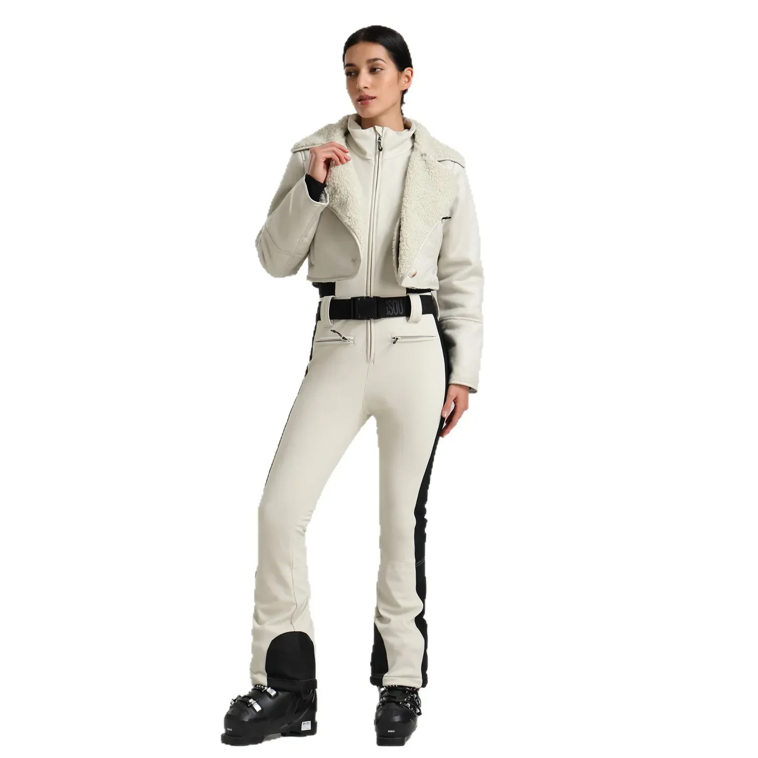 Winter Snowboarding Women's One-pieces Slim-fit Ski Suit Windproof Waterproof Two-piece Set Jumpsuits