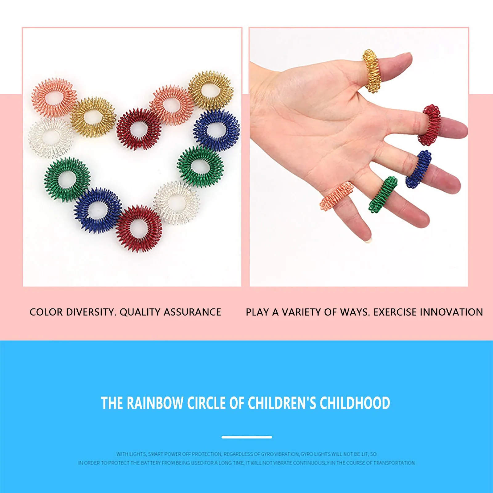 مناسبة للمراهقين البالغين مخفض الضغط الصامت ومدلك الإصبع لتخفيف التوتر ألعاب الأصابع الدائري #6