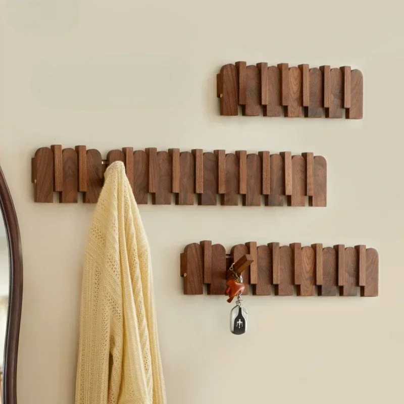 #Hat Organization Modern Solid Wood Piano Key Hanger Creative Hanger Premium Decorative Hook Hanging Hooks Wall Coat Racks Hogar