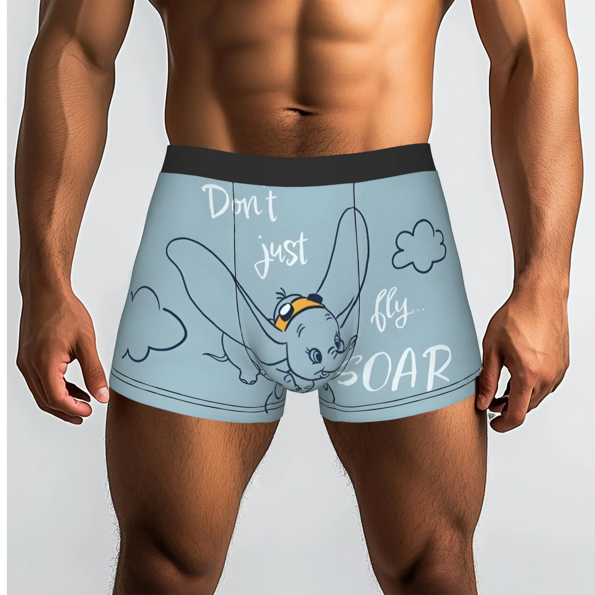 Customized D-Dumboes Cartoon Boxer Shorts For Men 3D Printed Cute Elephant Underwear Panties Briefs Breathable Underpants