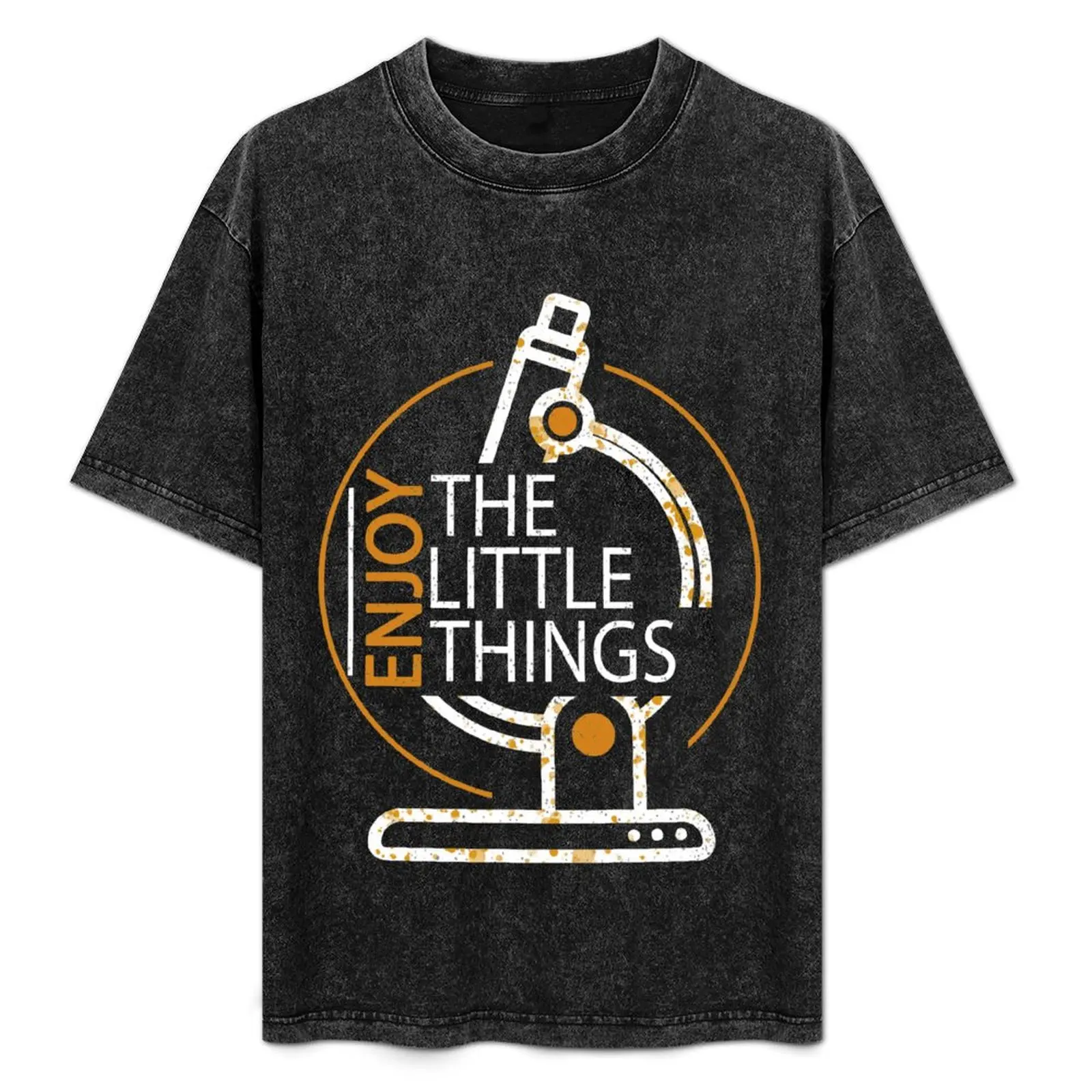 

Funny Microbiology Enjoy The Little Things Science T-Shirt Basic Casual Short Sleeve Cotton Shirt