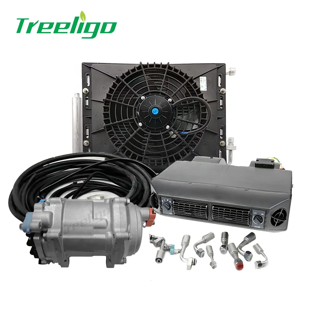 12V/24V Universal Car Under Dash Cooling air conditioner with electric compressor kit Auto Evaporator Unit For vehicle