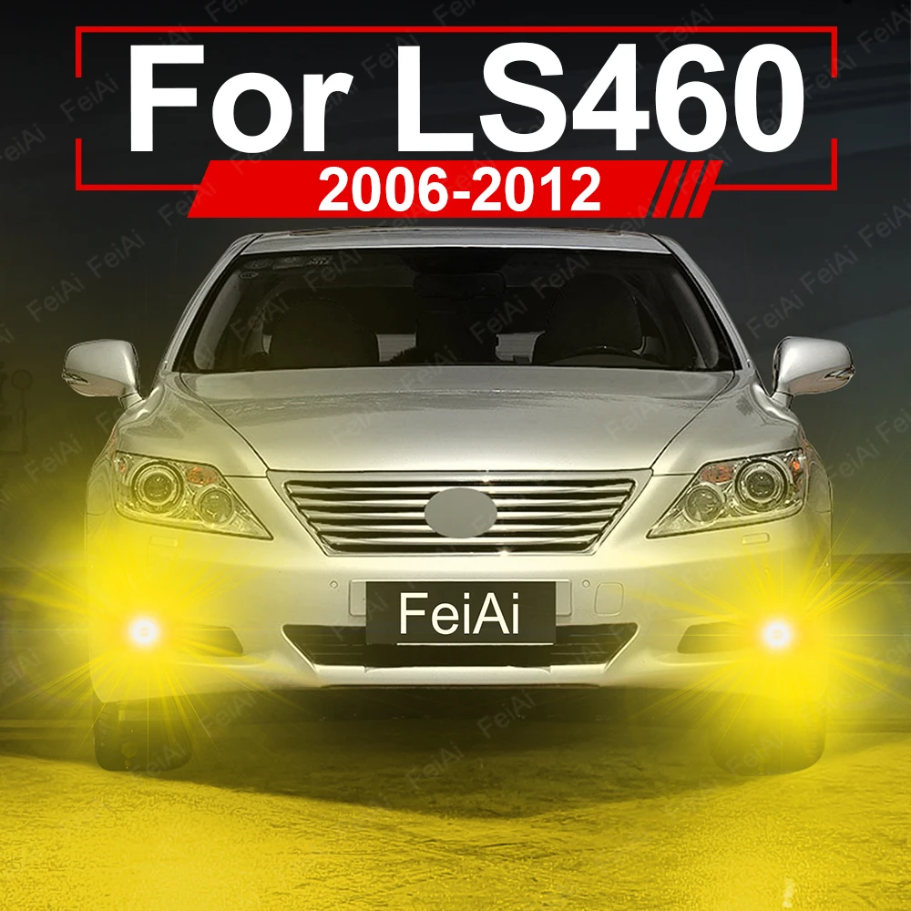 

For Lexus LS460 LED Front Fog Light Bulb 2006 2007 2008 2009 2010 2011 2012 LS 460 Accessories Dual Color LED Fog Light Yellow