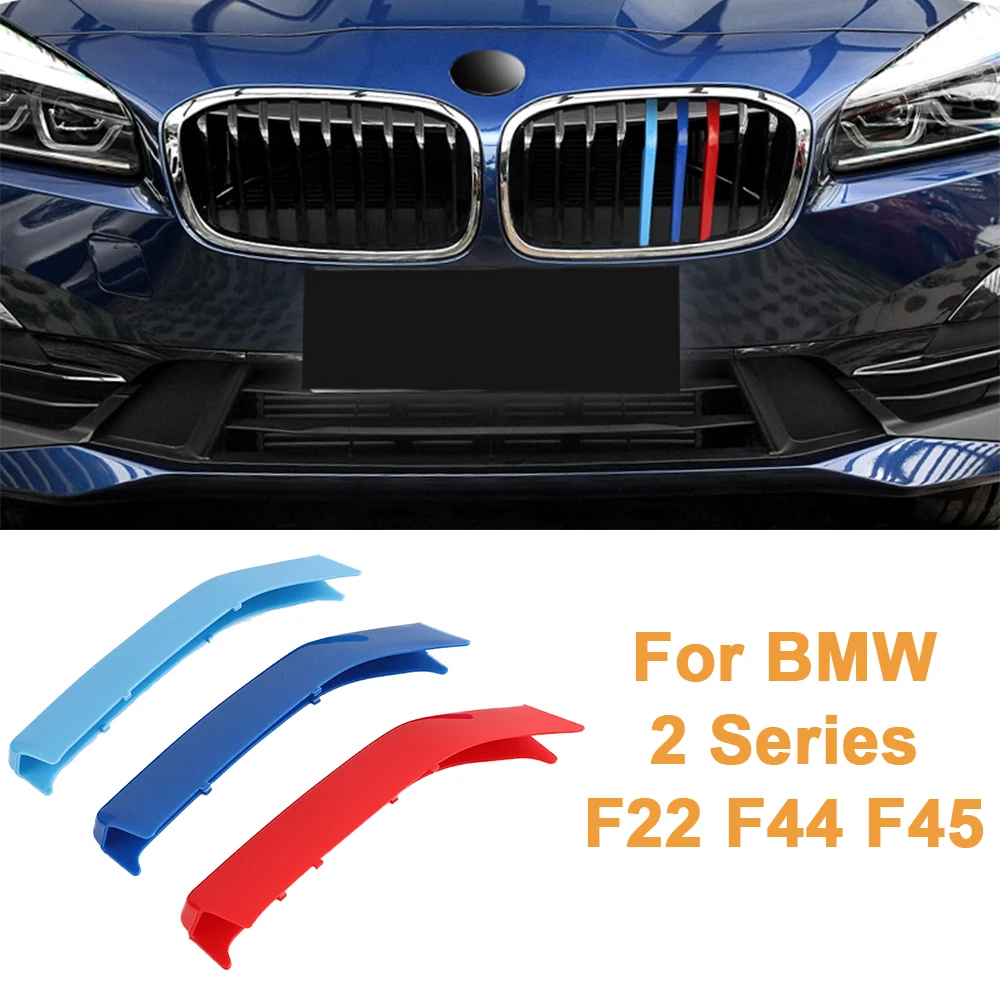 

For BMW 2 Series F22 8 11 rods 2014-2019 F44 F45 Lic 9rods 10rods 12rods Car Front Grille Mesh Decoration Exterior Accessories