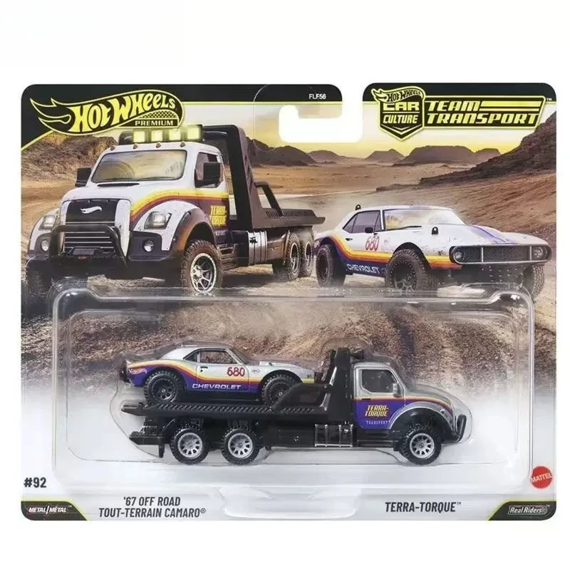 Original Hot Wheels Premium Car Culture Team Transport Toys 1/64 Diecast Off Road Tout Terrain Camaro Terra Torque Modelo de Vehículo