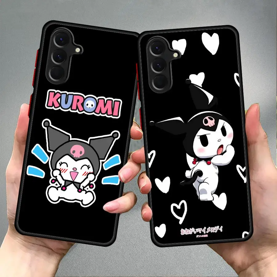Casing Belakang Ponsel untuk Samsung Galaxy A30 A70 A12 A50 A14 A06 A15 A16 Note 20 Ultra 10+ 9 8 A05 A13 Sanrio Happy Kuromi