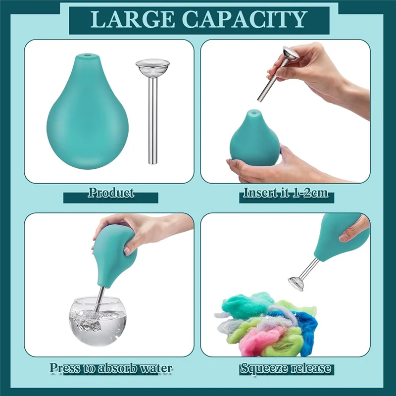 

2Pcs Wet Felting Tool Set Include Ball Sprinkler And Wet Felting Tool Great For Working On Seams,Slipper Shaping