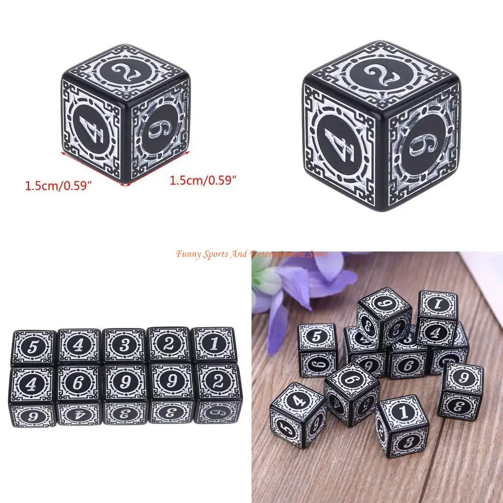 

C4DE 10PCS Акриловые многогранные дисы квадрат