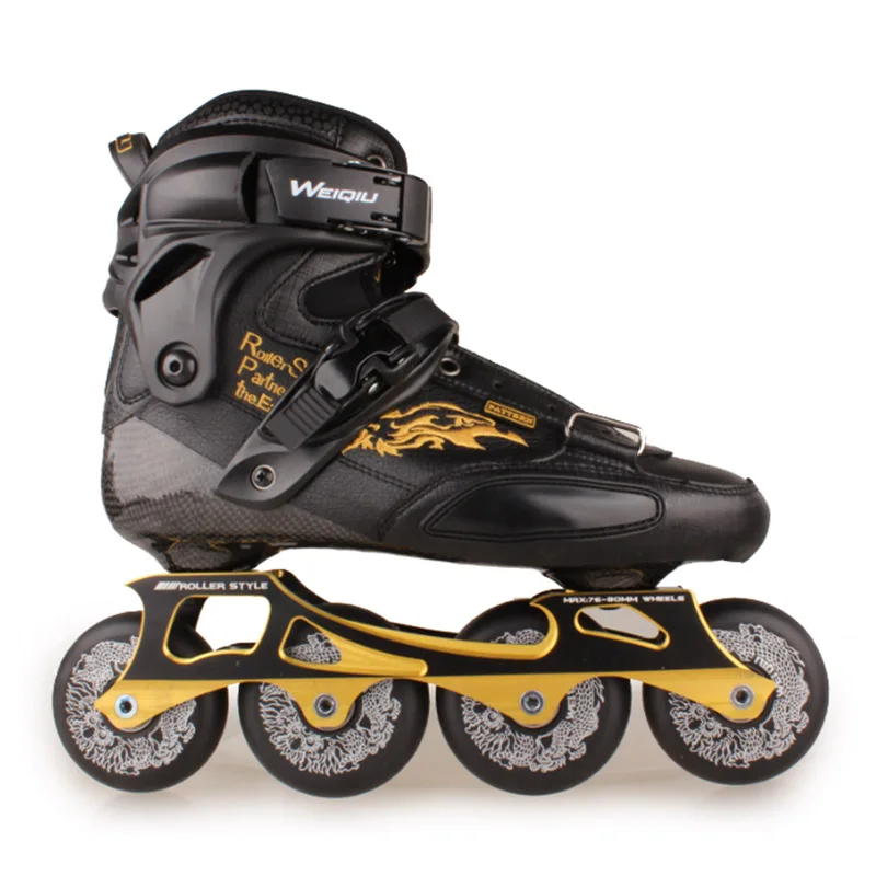 

Carbon Fiber Professional Inline Roller Skates Adult Kids Racing Street Slalom Sliding Free Skating Shoes PU Tires Patines