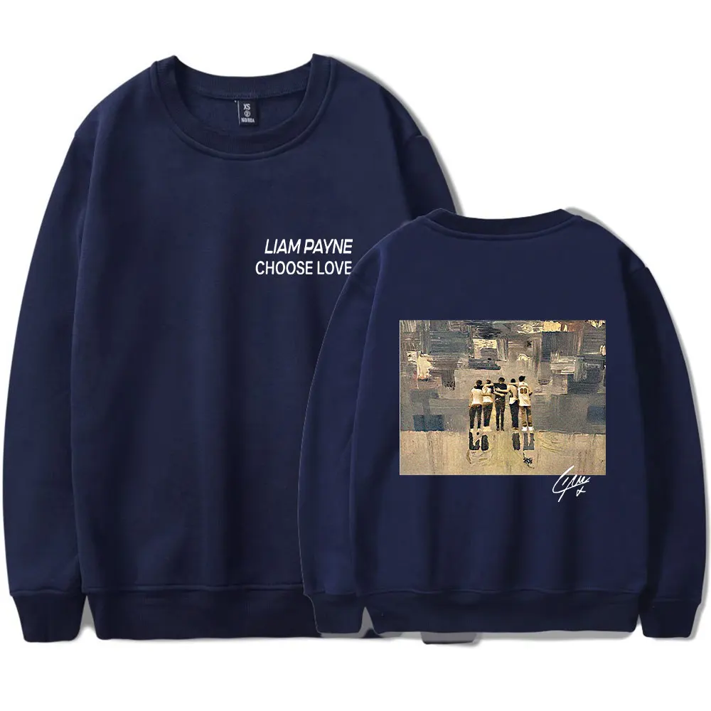 Liam Payne Kies Love Merch Memorial Sweatshirt Lange mouw Crewneck Sweatshirt Heren Dames Rip Pullover