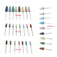 10pcs/set Silicon Nail Tools Rubber Polisher Grinding Head 2.35mm Shank Nail Bit Nail Electric Manicure Drill Machine Accessory