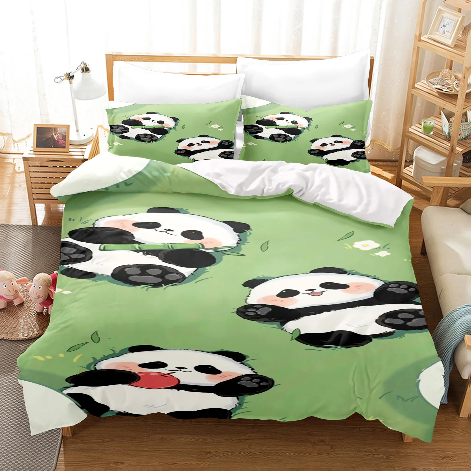 Panda Duvet Cover Set Comforter Bedding Sets 3d Children\'S Bedding Set Twin Size King