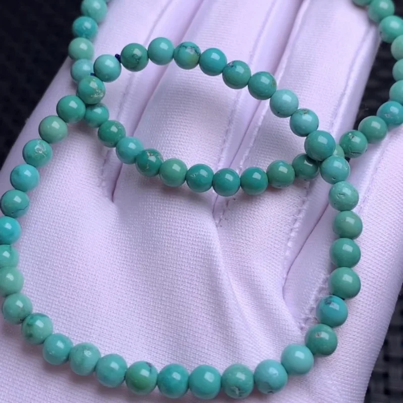 

Raw Ore Turquoise round Beads Wholesale Bracelet Porcelain High Color