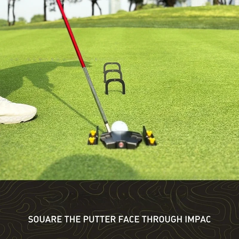 Golf Putting Gate Training Aid, Portable Putter Alignment Practice Arch, Indoor Backyard Golf Swing Trainer for Beginner Golfer