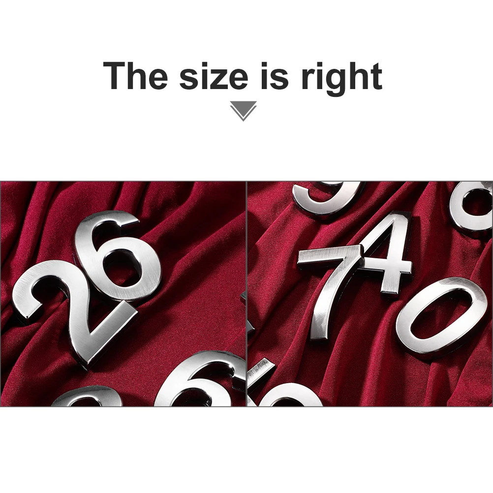 

20pcs Numbers ABS 5cm Size Modern Door Sign Non Fading Easy Installation Adhesive Mailbox Number Plates