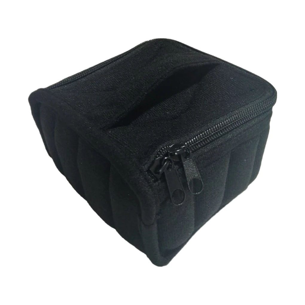 

16 Bottles Essential Oil Case Perfume Soft Box with Handle Bottle Holder Makeup Storage Bag Smooth Zipper Black