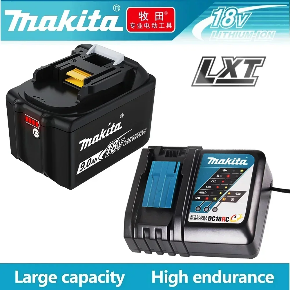 100% Original Makita 18V 9000mAh Rechargeable Battery ,For Makita BL1830B BL1840 BL1840B BL1850 BL1850B Power Tools Battery