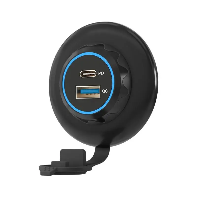 

USB Car Charger PD QC3.0 Port USB Charger Outlet 30W Quick Charge Fast Charging Car Accessories Efficient Power For Boat Marine