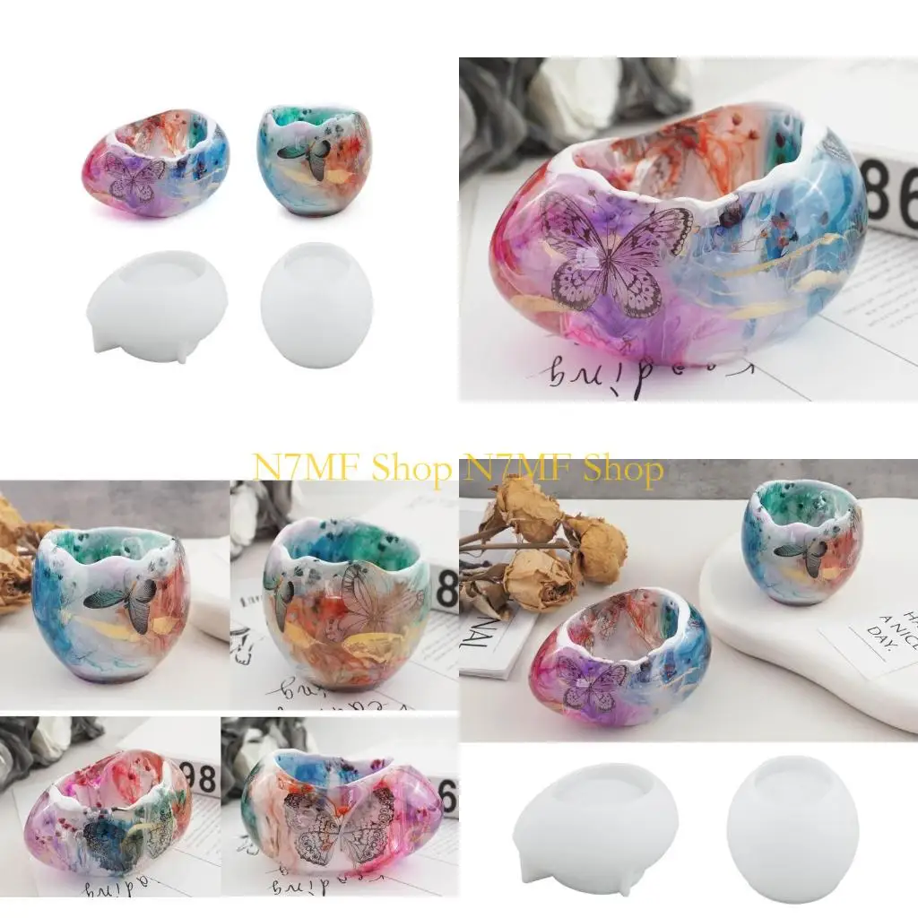 

N7MF Silicone DIY Soap Molds Mould Silicone Crafts Moulds Eggs Candlestick Clay Mold Gift for Hand-Making Lover
