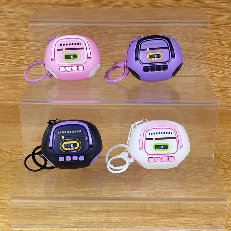 Nostalgic Mini Retro Radio Toys Creative Fun Recordable Keychain Pendant Simulation Radio Children's Sound Toys Gifts