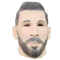 Lionel Messi Full Head Latex Cosplay Mask for Halloween Costume Props