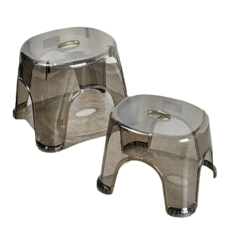 

Chair Plastic Children Portable Small Stool Baby Transparent Shower Bathroom Designer Low Stackable Tabouret Bathroom Furniture