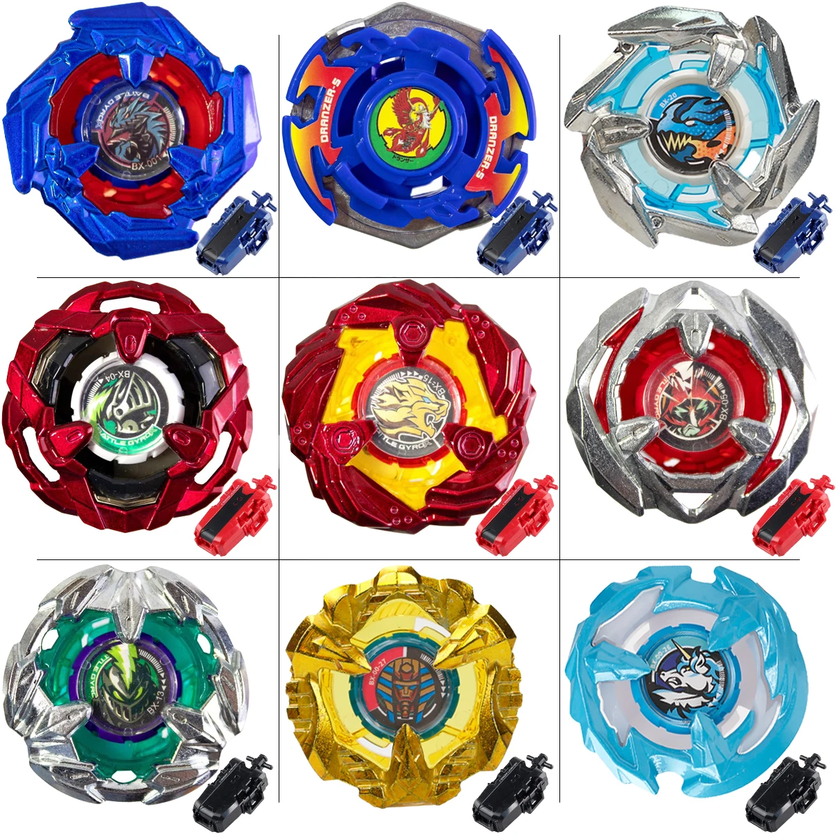 Gyro-Spielzeug Rotierendes Metallgyroskop mit Zugdraht BX-00, BX-45 Gyro-Kampfspielzeug BX-Serie Launcher-Zubehörteil