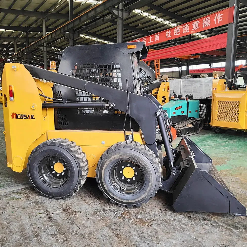 5 Ton Multifunctional Skid Steer Loaders Used Safety Steer Skid Loader Factory Farm Excavator Sliding Shovel Manufacturer