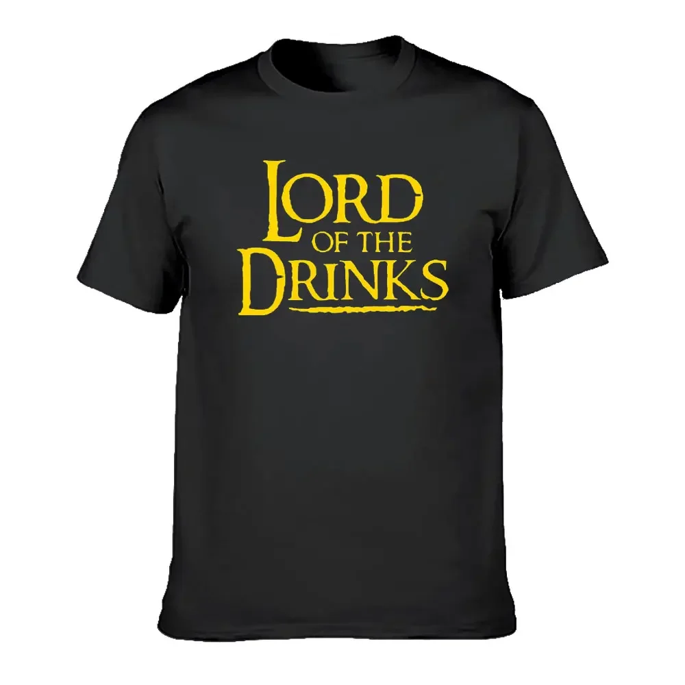 LORD OF DRINKS T-shirt Men Women Rule Them All Beer Tees Oktoberfest Tops O Neck Black White Clothes Vintage Shirt Streetwear