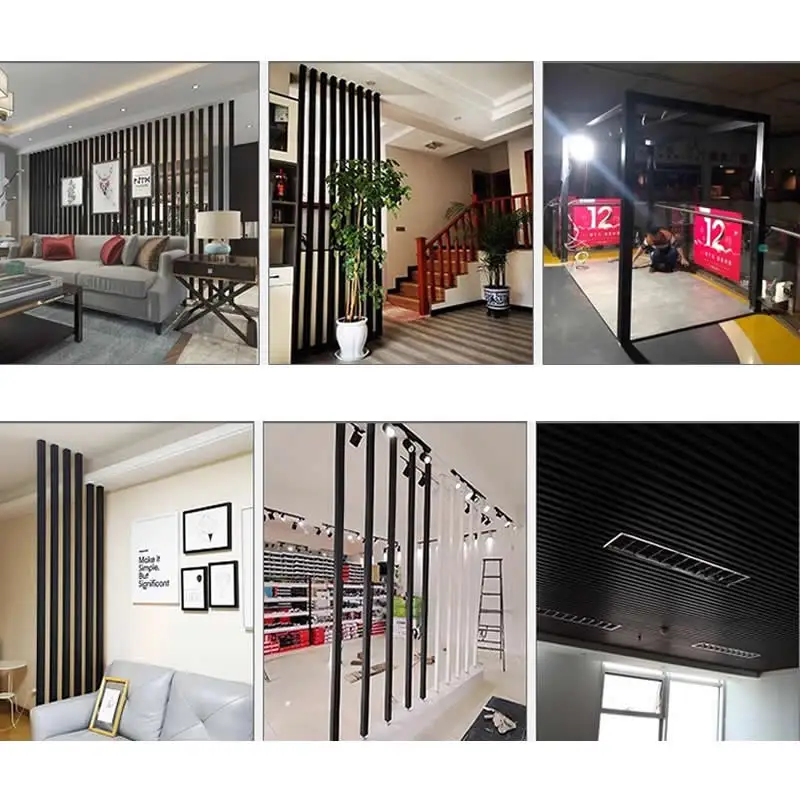 Black aluminum square tube pipe profile 8x15 10x20 15x20 20x40 20x60mm Corrosion Resistant Lightweight for Door window frames