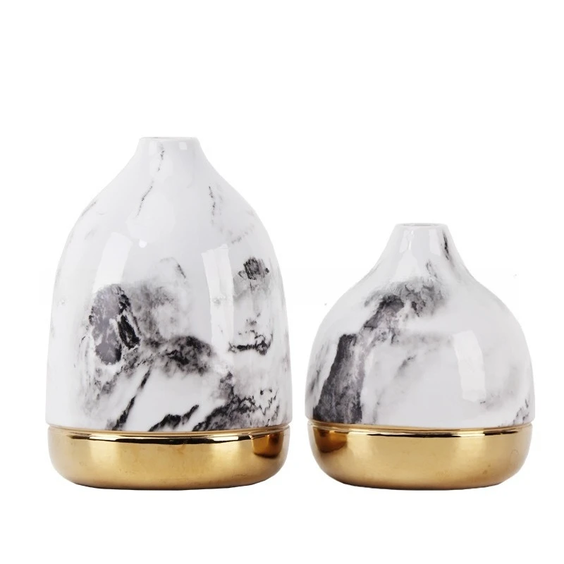 

Modern new Chinese ceramic electroplated vase flower arrangement ornament living room coffee table crafts