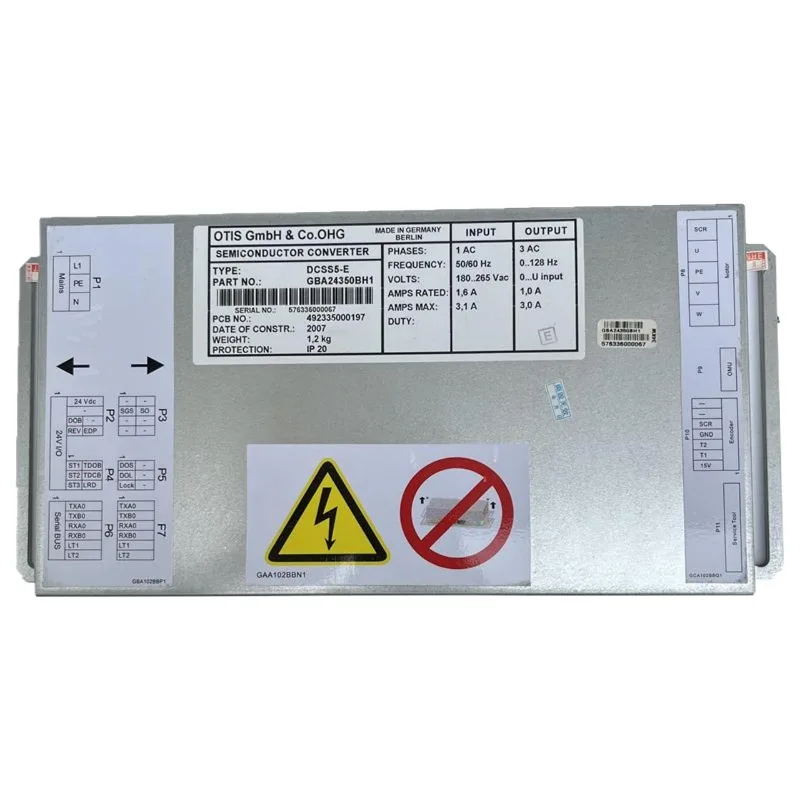 

Запчасти для дверного крана лифта Otis DCSS5-E, инвертор дверного крана GBA GAA24350BH1