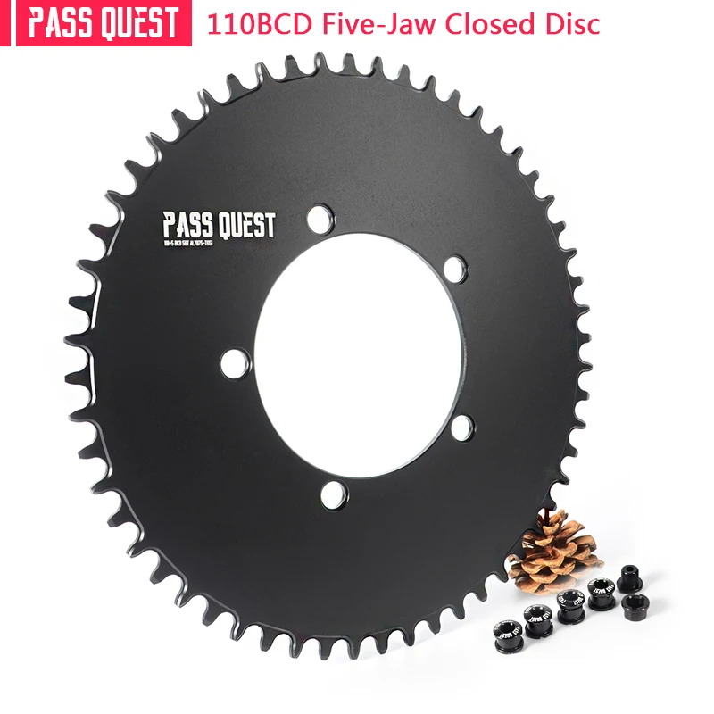 

PASS QUEST 110BCD rennrad geschlossen disc monolithische 58T fahrrad kette/kettenrad SRAM kurbel ROT APEX 3550