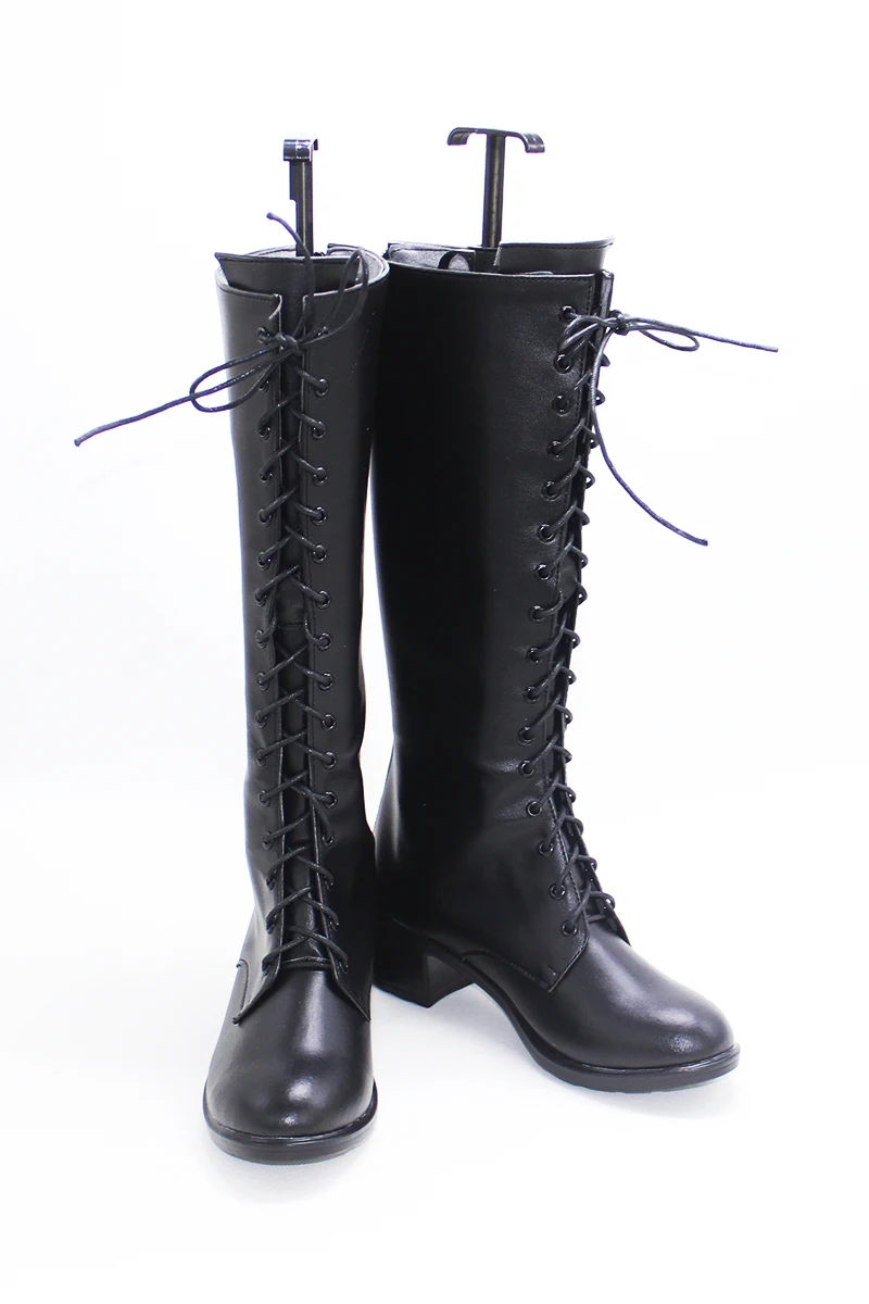 Faust Cosplay Chaussures en cuir PU, Jeu Mahoutsukai No Yakusoku Cosplay Prop, Bottes de carnaval d'Halloween, Sur mesure