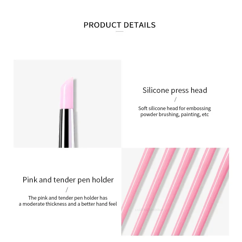 5Pcs/Set Silicone Nail Art Pen Brush UV Gel Polish Tip 3D Image DIY Dotting Polish Brushes Sculpture Pen DIY Manicure Tool