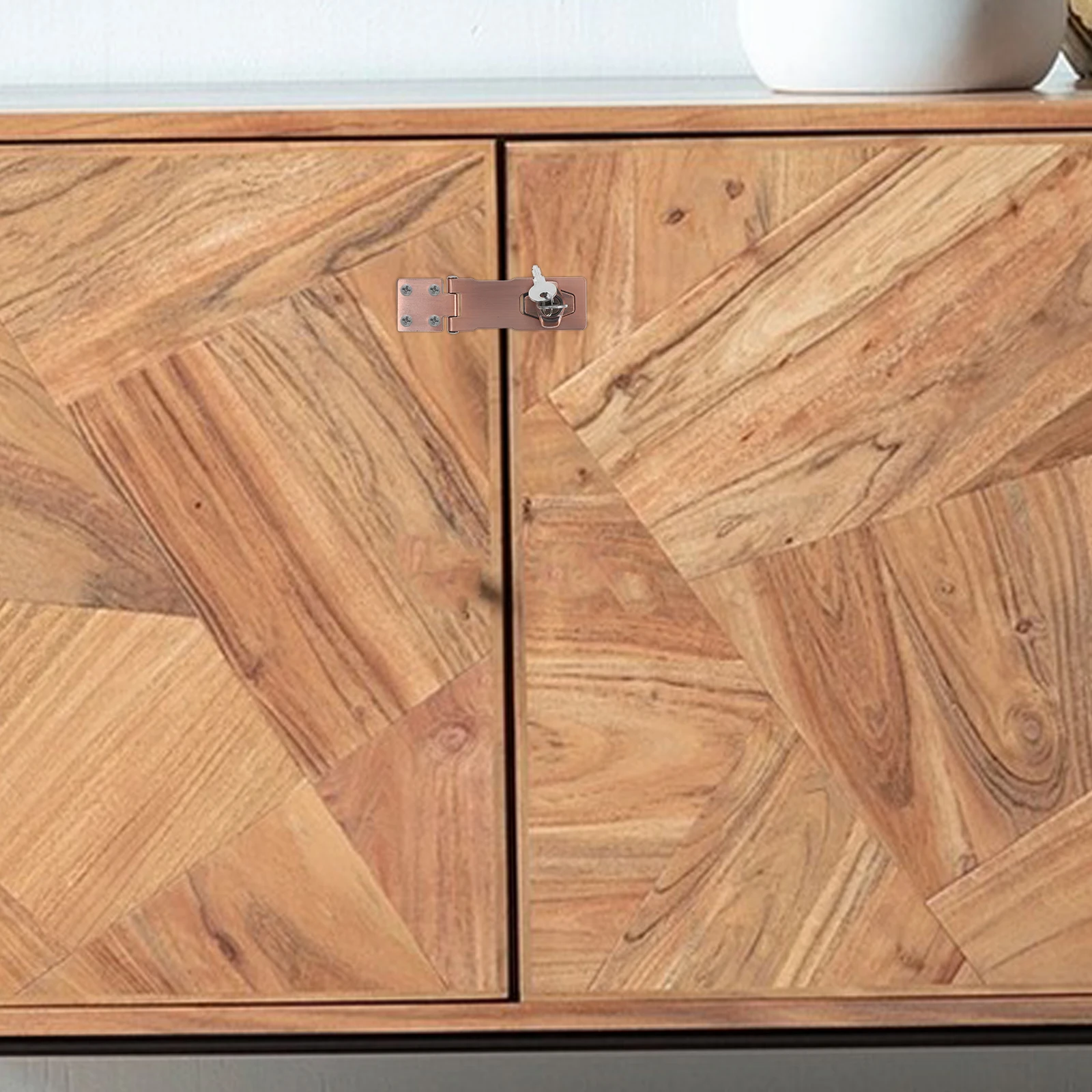 

1Set Solid Cabinet Door Lock Hasp Latch Padlock Latch Shed Door Hardware Heavy Duty Lock Hasp Fence Locks for Outdoor Gates