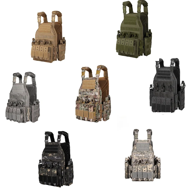 

1000D Nylon Plate Carrier Tactical Vest Outdoor Hunting Protective Adjustable MODULAR Vest for Airsoft Combat Accessories