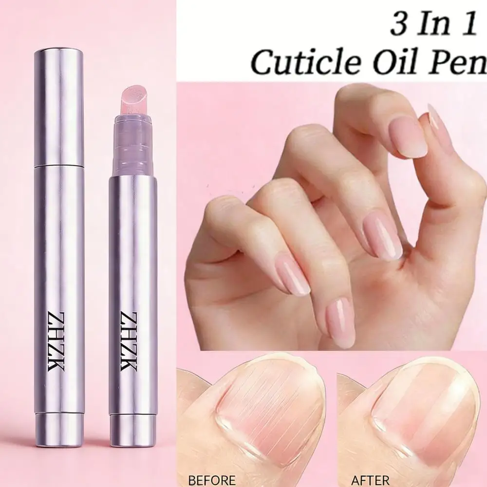 1/2/3 Peças Empurrador de Cutículas 3 em 1 e Caneta de Óleo para Unhas de Cerâmica, Removedor de Pele Morta, Ferramenta de Manicure para Cuidado das Unhas
