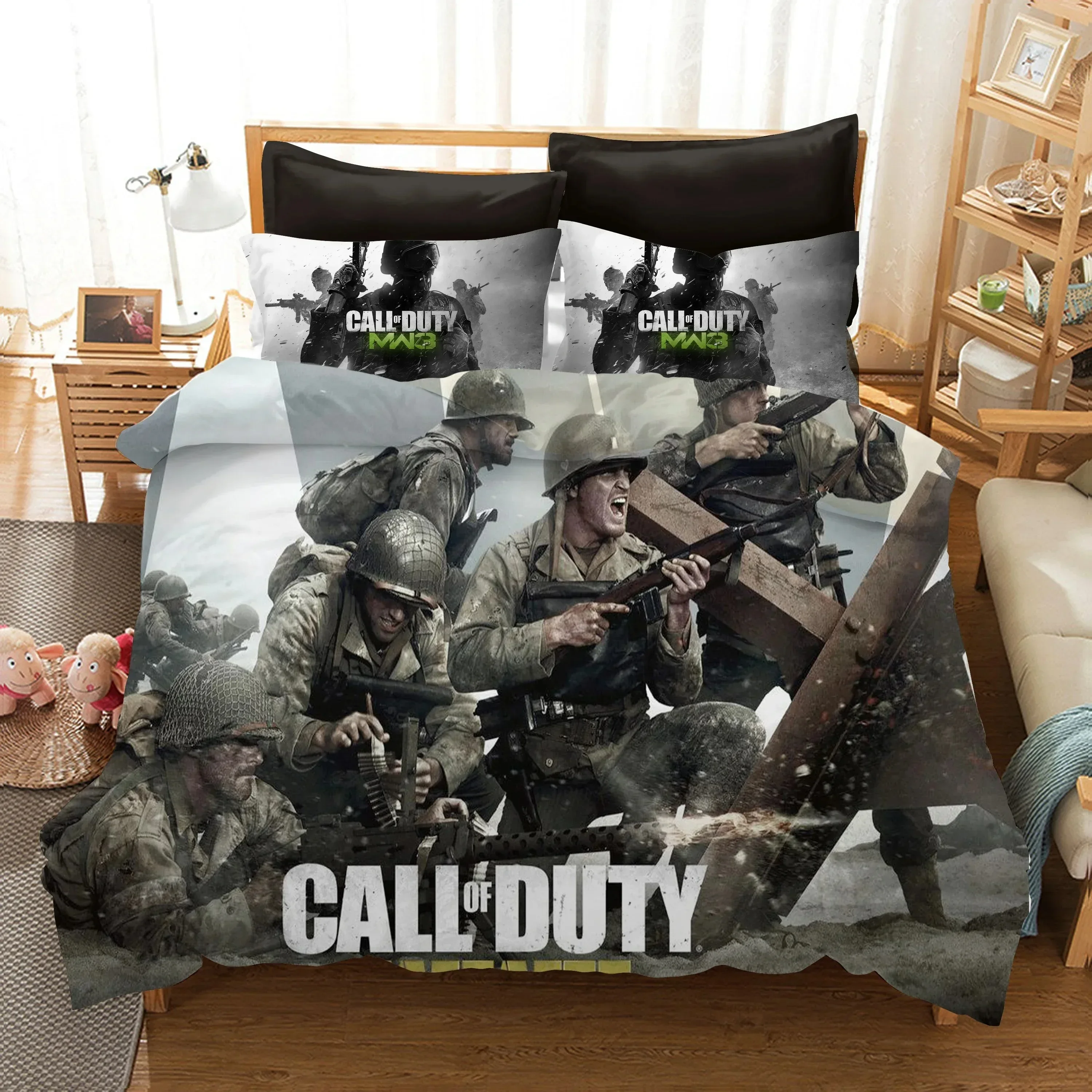 Game Call Duty 3D Printed Duvet Case Pillowcase Bedding Set Twin Full King Size for Kids Adults Bedroom Decor 2