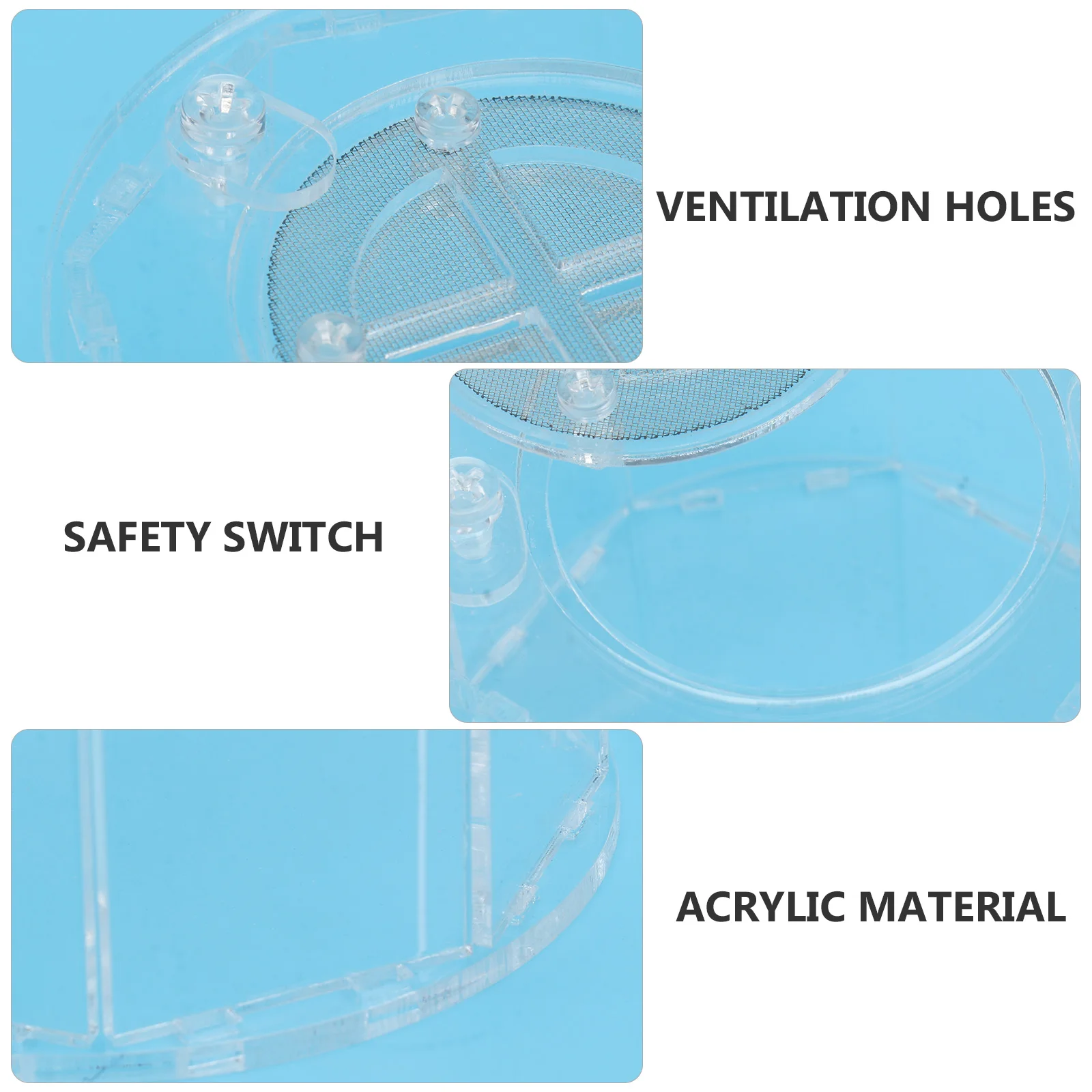 

Octahedral Observation Box Reptile Feeding Container Ventilation Holes Safety Lock Compact Handheld For Insect Spider Breeding