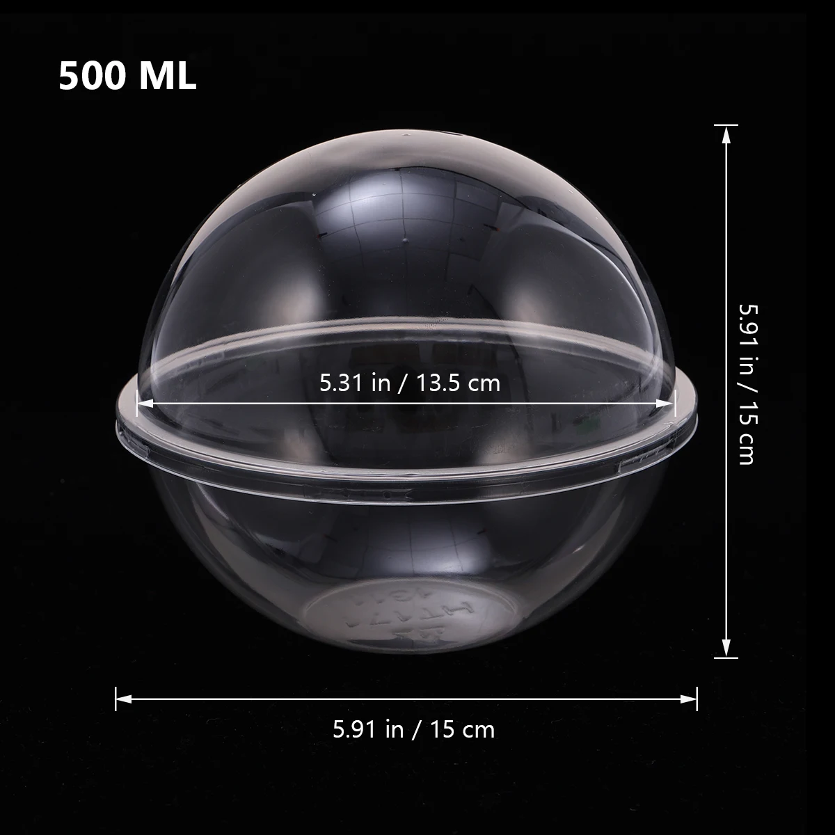 

10pcs Transparent Mousse Cake Container Plastic Lightweight Portable Ball Shape Cake Box Storage Holder Xmas Decorative