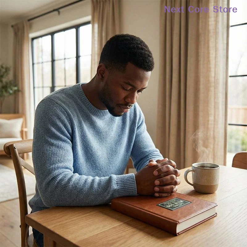 One Minute WITH GOD For Men, 365 Days Of Daily Prayer Brown Book, Bible Prayer Tracking Diary image 2