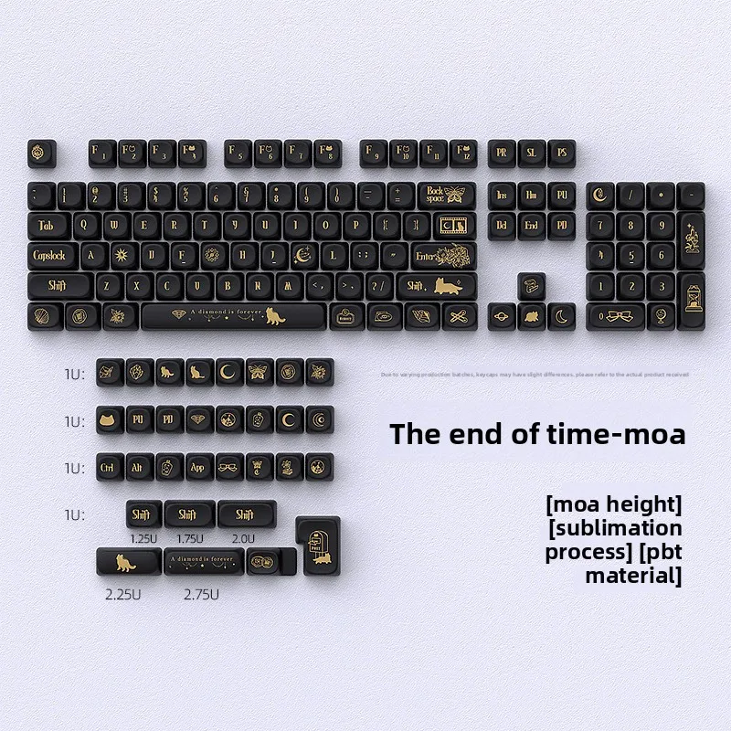 MOA Profile PBT-Tastenkappen, 131 Tasten, Farbsublimation, angepasst für magnetische Schalter, mechanische Tastatur, DIY
