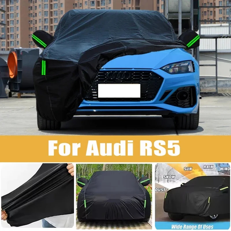 

For Audi RS5 Full Car Cover Four Seasons Universal Outdoor Sun Anti UV Rain Snow Dust Protection Oxford Cloth Car Accessories