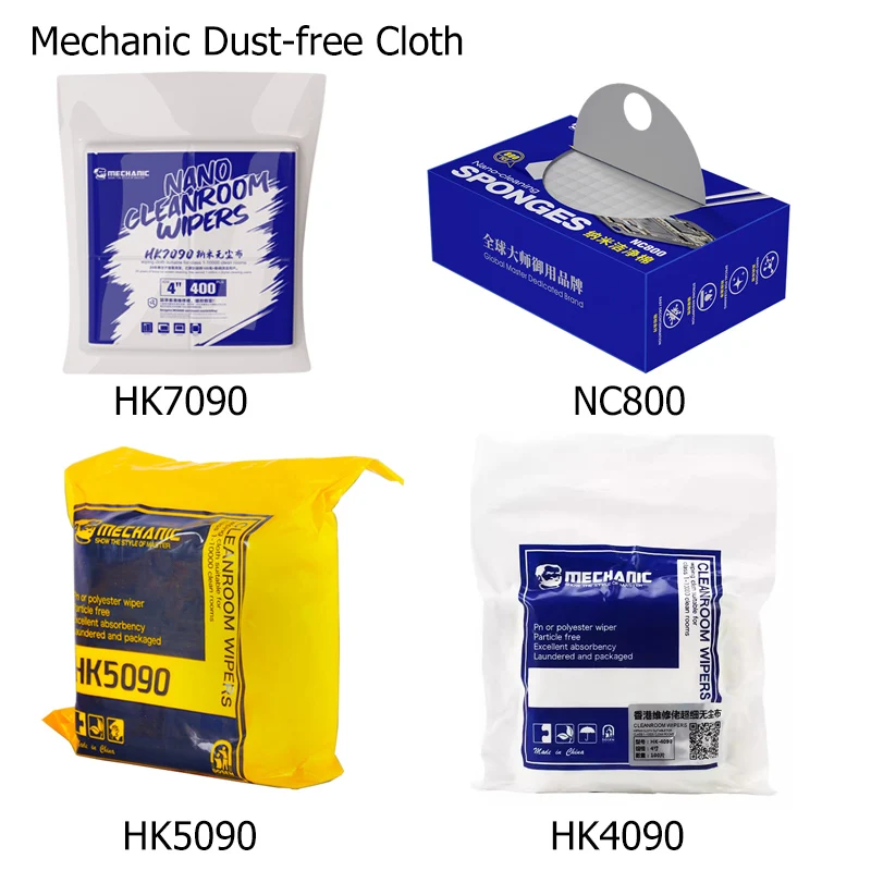 MECHANIC HK7090 HK5090 HK4090 NC800 Soft Cleanroom Wipers for Mobile Phone Tablet Camera Lens Dust Cleaning Dust-free Cloth