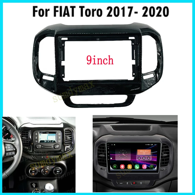 9inch 2din Car radio Frame Adapter for Fiat Toro 2016-2020 Panel CD DVD Player Audio Frame Dashboard Mount Kit