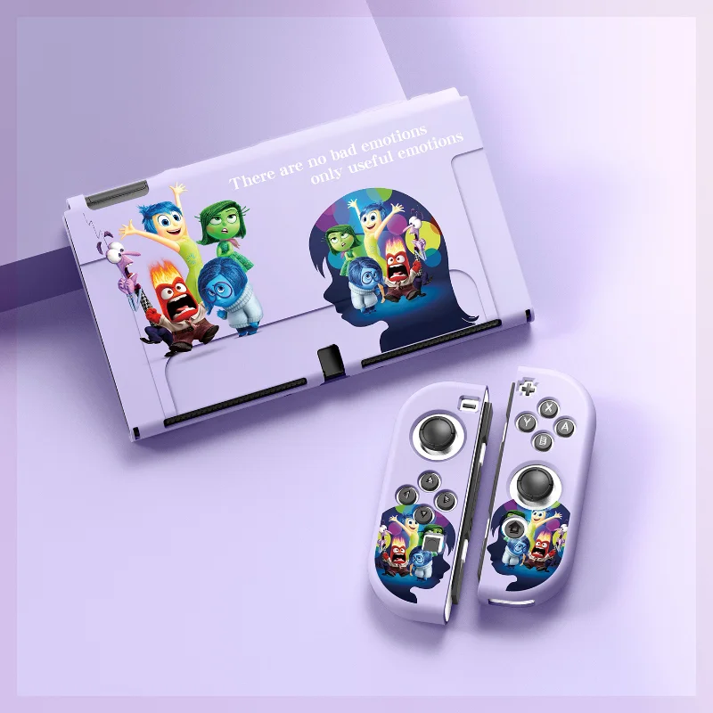 เคสป้องกัน Disney Inside OUT 2แบบนิ่มสำหรับ Nintendo Switch เคสโอแอลอีดีเคสป้องกันการสั่นสะเทือนอุปกรณ์เสริมเคสของขวัญ