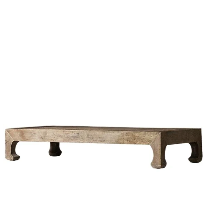 

Solid wood living room home coffee table French rural retro furniture edge table modern and simple