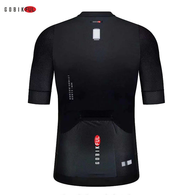 Black Cycling Sweatshirt Set for Men, Short Sleeve Shirt, MTB Jersey, Bicycle Clothing, Summer gobikful